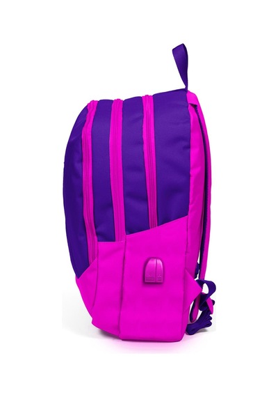 Coral High Sport Mor Dört Bölmeli Usb Şarjlı Kulaklık Çıkışlı Sırt Çantası
