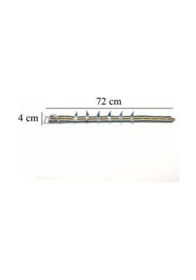 Çift Kat Dokuma U Tipi Çift Çivili Köpek Kangal Tasması 72 CM