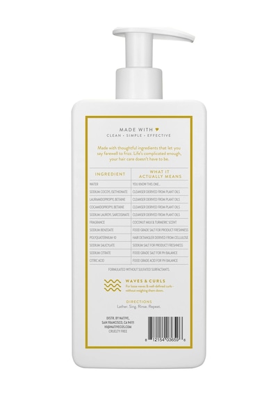 Native Coconut Milk & Turmeric 2in1 Bukle Belirginleştirici Şampuan 487ml Tüm Saçlar