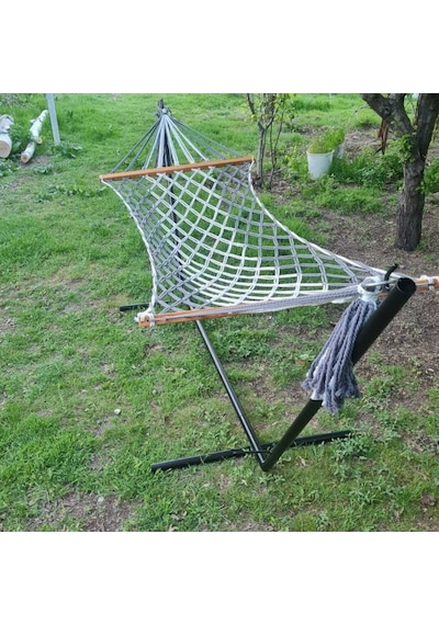 Metal Hamak Ayağı Boru Metal Hamak Demiri Siyah Renk Siyah