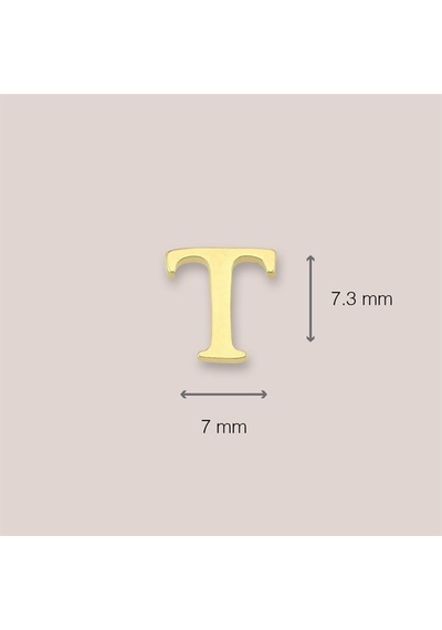 Goldkupe 14 Ayar Altın T Harf Küpe 0,42 Gr-1379