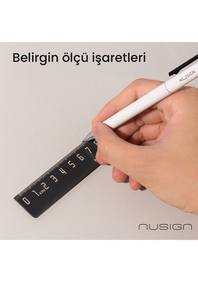 Nusıgn Siyah 15 Cm Kolay Kavrama Çizim Cetveli