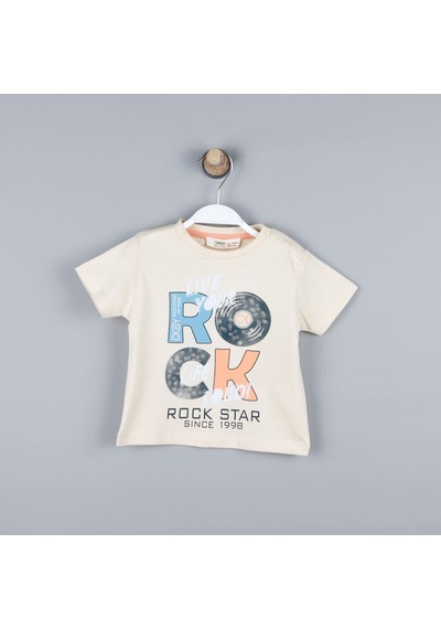 Xo Kids P-003967 Ce 8089 Erkek Bebek Rock Renkli Şort 6-36 Ay Krem