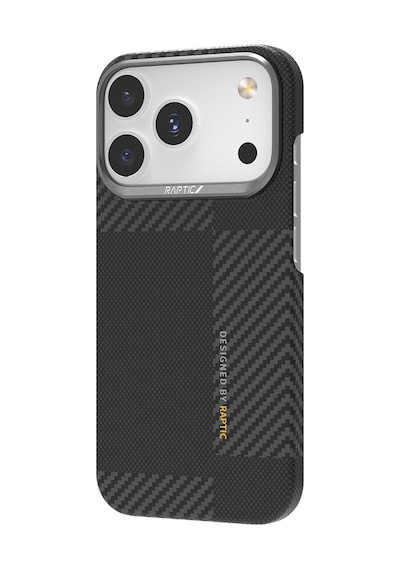 Apple Uyumlu iPhone 17 Pro Max Kılıf M-safeli 600d Metal Kamera Çerçeveli Raptic Aramid Fiber Geotik Serisi Siyah