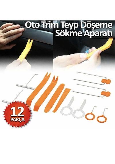 Point Oto Döşeme Teyp Trim Sökme Aparatı 12 Parça Radyo Kapı Profesyonel