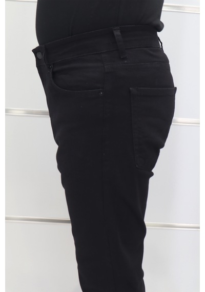 Denim Cartel Dmctekstil Erkek 974 Siyah Yüksek Bel Rahat Kesim Boru Paça Jean Pantolon