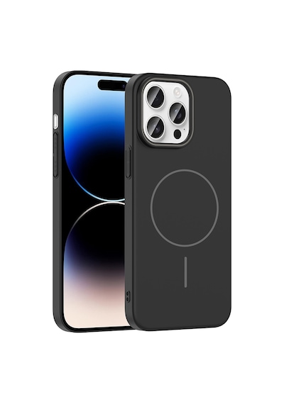 Zore İphone 14 Pro Max Kılıf Magsafe Şarj Özellikli Ogaa Ruby Silikon Kapak - Mürdüm Şeffaf