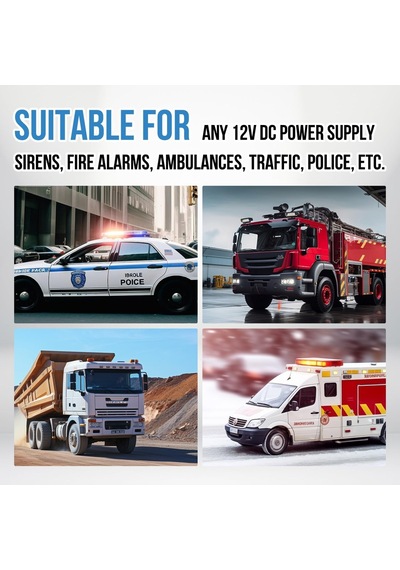 Kerwınn Araba Siren Korna Mikrofonlu 7 Ton, Mikrofonlu 12v 100w Acil Ses Amplifikatörü Pa Hoparlör Sistemi Ambulans Y