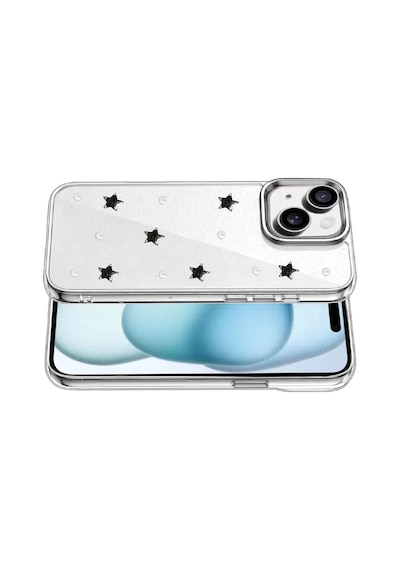 Newface Apple İphone 15 Fiyonk Desenli Kapak - Desen 7 Şeffaf