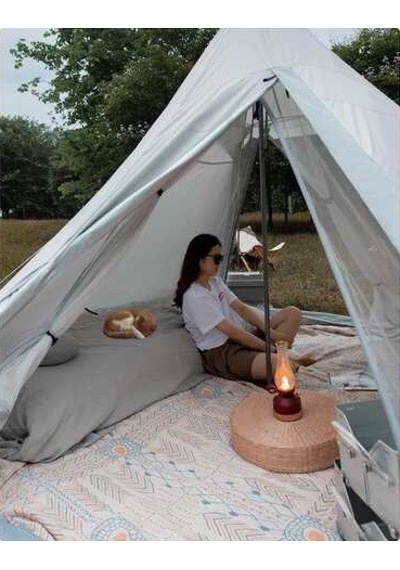 Wildland Ön Tenteli 2 Kapılı Mini Tipi 4 Kişilik Çadır Kamp Çadırı Gri