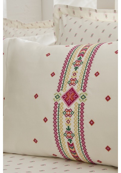 Karaca Home Elvra %100 Pamuk Nish Set Çift Kişilik Pike Takımı Multicolour Çok Renkli