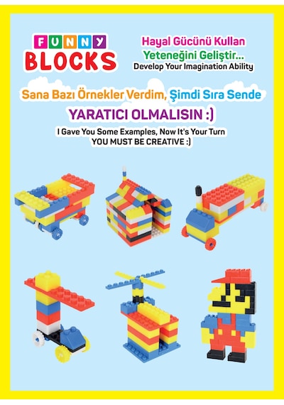 Funny Blocks Mikro Blok 300 Parça Plastik Kutulu Eğlenceli Bloklar Funny Blocks Mikro Blok 300 Parça Plastik Kutulu Eğlenceli Bloklar
