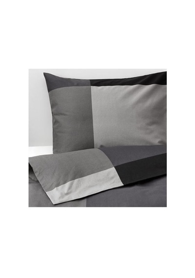 Ikea Brunkrıssla Tek Kişilik Nevresim Takımı 150 X 200 Cm Koyu Gri - Siyah Çok Renkli