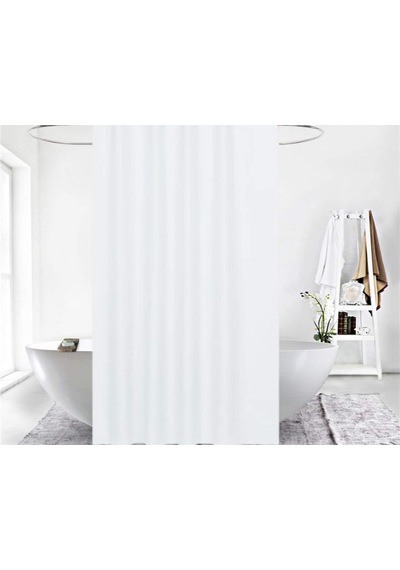 Zethome Jackline Banyo Duş Perdesi 0010 Beyaz Tek Kanat 240x200 Beyaz