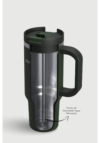 Stevig 2 Moods Tuck-in Tumbler Sızdırmaz Çelik Termos 900 Ml Green St-237 Yeşil