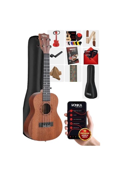 Midex SPA-235M Kaliteli Maun Concert Ukulele Seti