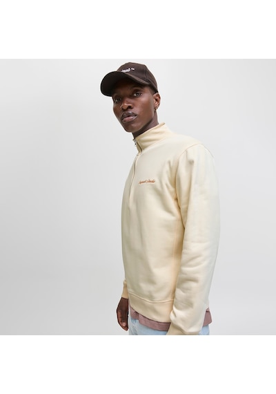 Jack & Jones Norrebro Erkek Krem Sweatshirt 12282899-anw Krem