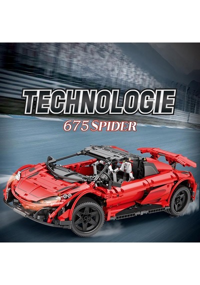 Reobrix Technic 11004-d 1/10 Mclaren 675lt Spider Araba Kumanda&motorlu Yaratıcı Yapı Blok Seti Building Blocks - 1886 Parça