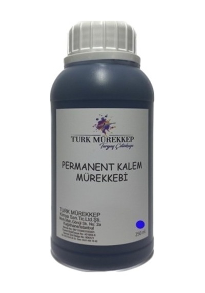 Permanent Kalem Mürekkebi Mavi 250 Ml.