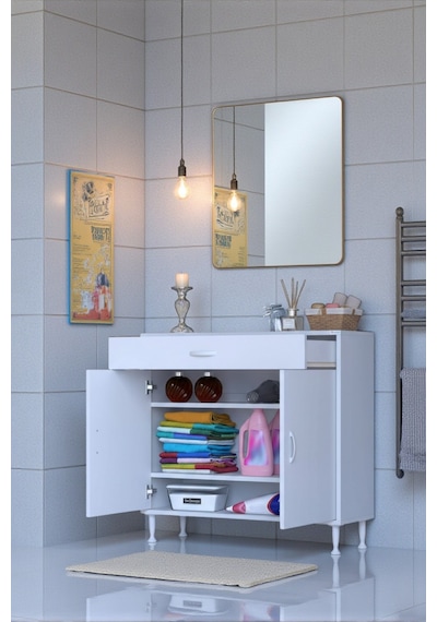 Eliusta Taha 90 Cm 3 Bölmeli Beyaz Çok Amaçlı Dolap 2 Raflı Banyo Mutfak Dolabı 90x88x32,5 Cm Düzenleyici Beyaz Eliusta Taha 90 Cm 3 Bölmeli Beyaz Çok Amaçlı Dolap 2 Raflı Banyo Mutfak Dolabı 90x88x32,5 Cm Düzenleyici Beyaz