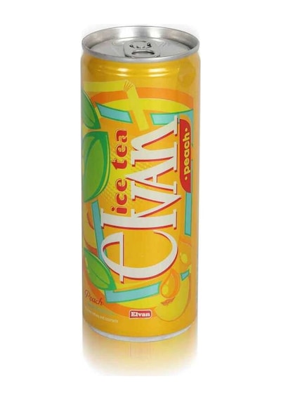 Elvan Ice Tea Teneke Kutu Şeftali Aromalı Soğuk Çay 6'lı Paket 250 Ml