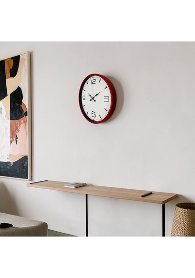 Almira Duvar Saati Dynamic Red 36 Cm Duvar Saati Kırmızı