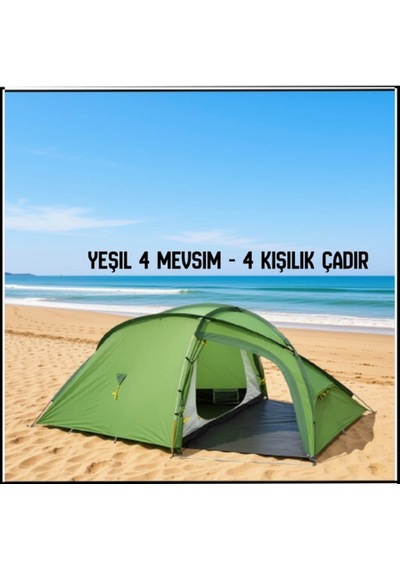 Uyguna-yakala Yeşil 4 Mevsim - 4 Kişilik Çadır-dır.146 Çok Renkli
