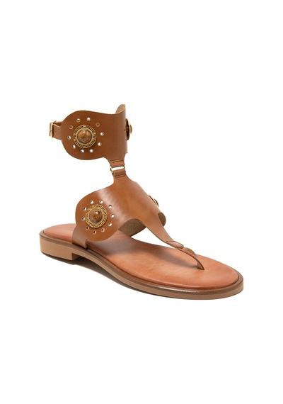 146 Camel Sandalet Kadın 21075 Myconian 2025 Greek Sandal Camel