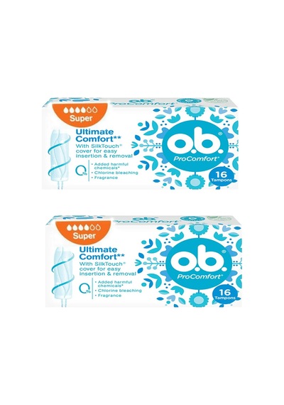O.B. Pro Comfort Süper Tampon 16'lı 2 Adet