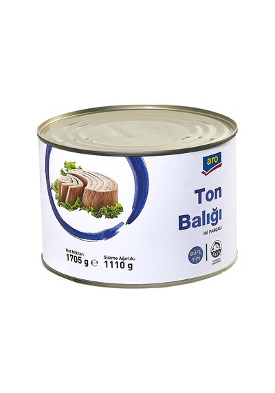 Aro Ton Balık Büfe Tipi 1,7 Kg - İri Parçalı Kendi Yağında Tarı