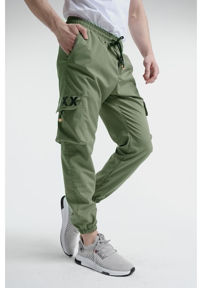 Oksit Destry Slim Fit Kort Paraşüt Kargo Cepli Erkek Eşofman Alt 001