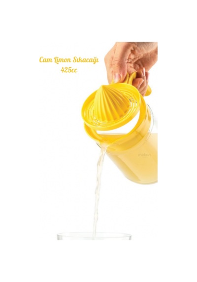 Cam Limon Sıkacağı, Narenciye Sıkacağı, Portakal Sıkacağı Cam Narenciye Sıkacağı 425ml - Turuncu Çam Diğer
