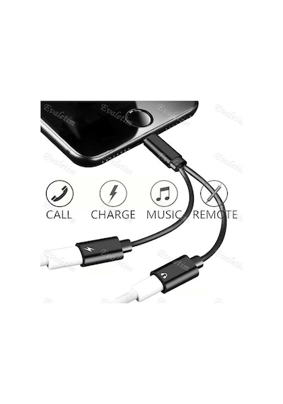 iOS Apple Uyumlu iPhone 7 8 X Plus Lightning Kulaklık Şarj Çoklayıcı 4313A