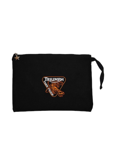 Triumph Tiger Troop Siyah Clutch Astarlı Cüzdan / El Çantası Siyah