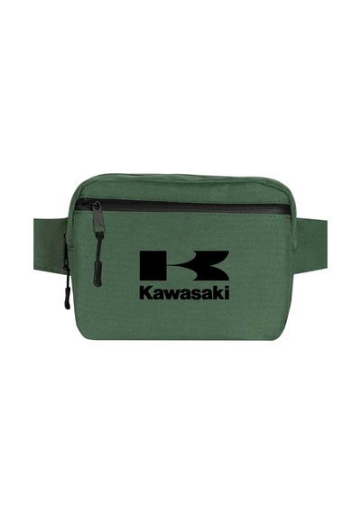 Kawasaki Logo Yeşil Bel Çantası