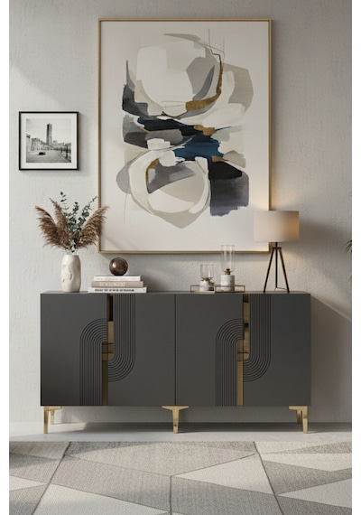 Ka1804ag Meyra180 Konsol, Kahve Köşesi, Tv Sehpası Antrasit-gold 180cm Antrasit-gold Ka1804ag Meyra180 Konsol, Kahve Köşesi, Tv Sehpası Antrasit-gold 180cm Antrasit-gold