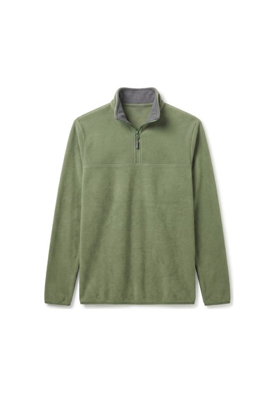 Jsco Erkek Yeşil 6240 Basic Dik Yaka Polar Sweatshirt