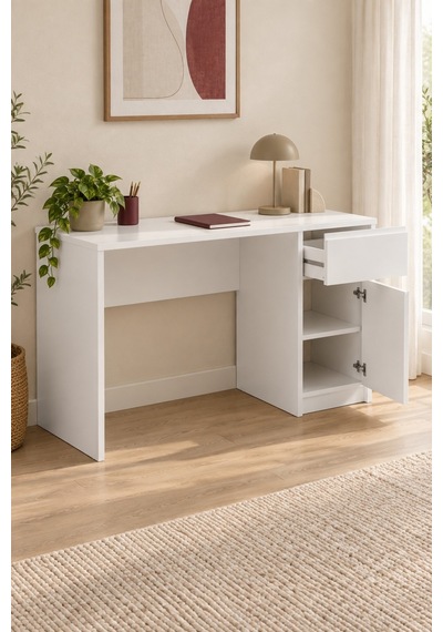 Home Noma Çalışma Masası 120x76x60 Cm Beyaz Modern Tasarım Beyaz - 914411696 Beyaz Home Noma Çalışma Masası 120x76x60 Cm Beyaz Modern Tasarım Beyaz - 914411696 Beyaz