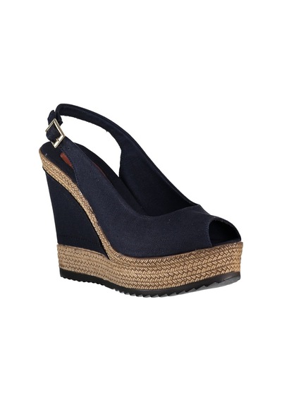 Fox Shoes Lacivert Kadın Dolgu Topuklu Ayakkabı 9674070805