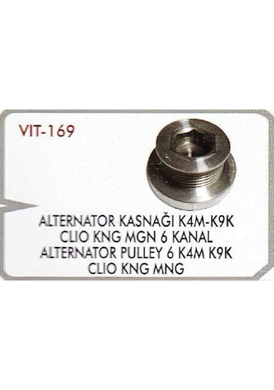 Vitesse 169 Alternatör Kasnak Clio Iı-megane -kangoo -scenic K4m-k4j-k9k-f4p 6 Kanal 7700110616