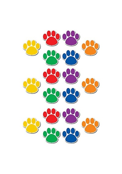 Resources Magnetic Accents Colourful Paw Prints 77207.0 Diğer