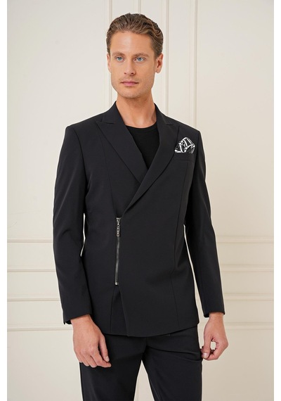 Efor C 687 Slim Fit Siyah Spor Ceket Siyah