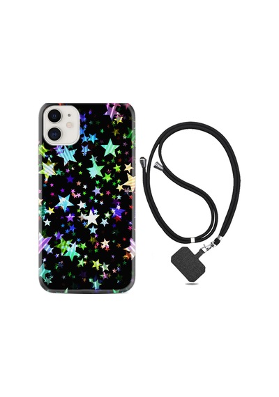 Apple Uyumlu iPhone 11 Kılıf Boyun Askılı Yıldızlar 1601