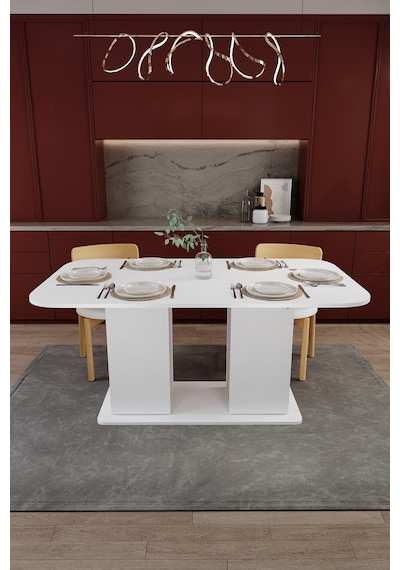 Modern Dolaplı 6 Kişilik Mutfak Yemek Masası %100 Mdf Mutfak Yemek Odası Masası Ym06 Beyaz Modern Dolaplı 6 Kişilik Mutfak Yemek Masası %100 Mdf Mutfak Yemek Odası Masası Ym06 Beyaz