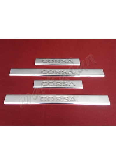 Db Chrome Opel Corsa C Krom Kapı Eşiği 2000-2006 4 Parça P.Çelik
