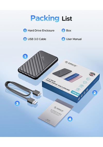 Usb3.0 2.5 İnç Hdd 6tb Ssd Harici Slim Harddisk Kutusu, , Siyah