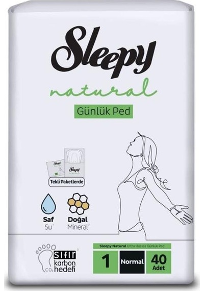 Sleepy Natural Ultra Hassas Günlük Ped Normal 40 Adet Ped