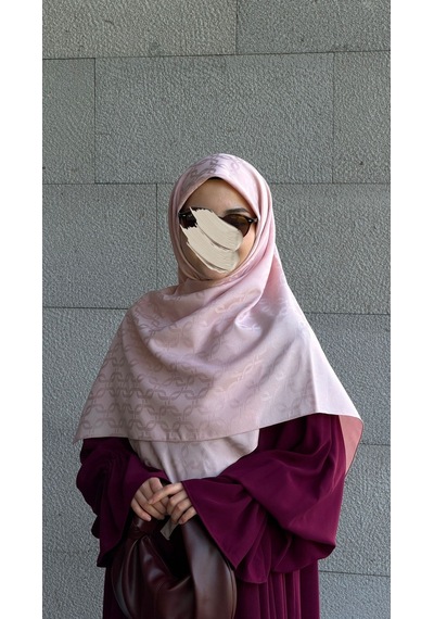 Qalortex Scarf Premium Jakarlı Mira B.boy Eşarp -şeker Pembe Şeker Pembe