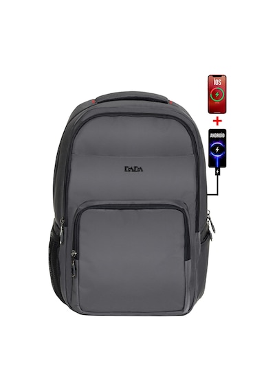 Case Club Dada 13 Günlük Okul Sırt Çantası Ortopedik 15.6 İnç Usb Girişli Gri