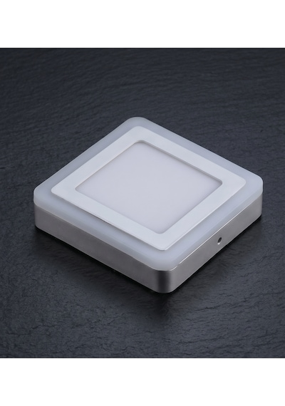 Kare Sıva Üstü Led Spot Armatür 9 Watt Çift Renk Üç Kademe Pembe Günışığı Gece Lambası